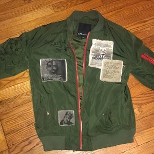 A nice green jacket that is not worn